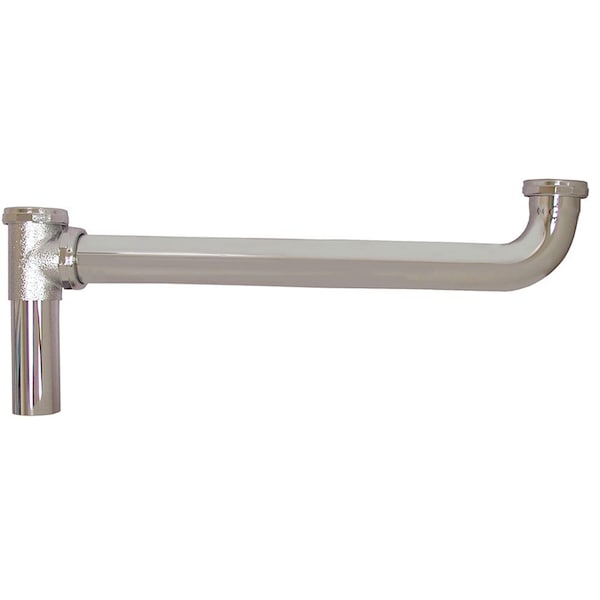 Jones Stephens 1-1/2in. x 16in. Chrome Plated Brass Slip Joint End Outlet Waste 22 Gauge P38027 - main